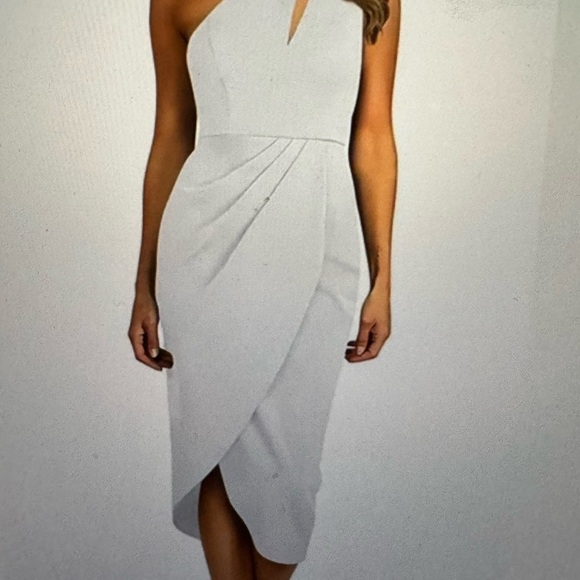 Dresses & Skirts - PrettyGarden Cream Asymmetrical Wrap Pencil Skirt Women’s Small NWT Midi